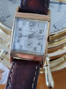 Helbros 22 mm x 27 mm antike Uhr Sirkonia Handaufzug - Bild 1 von 6