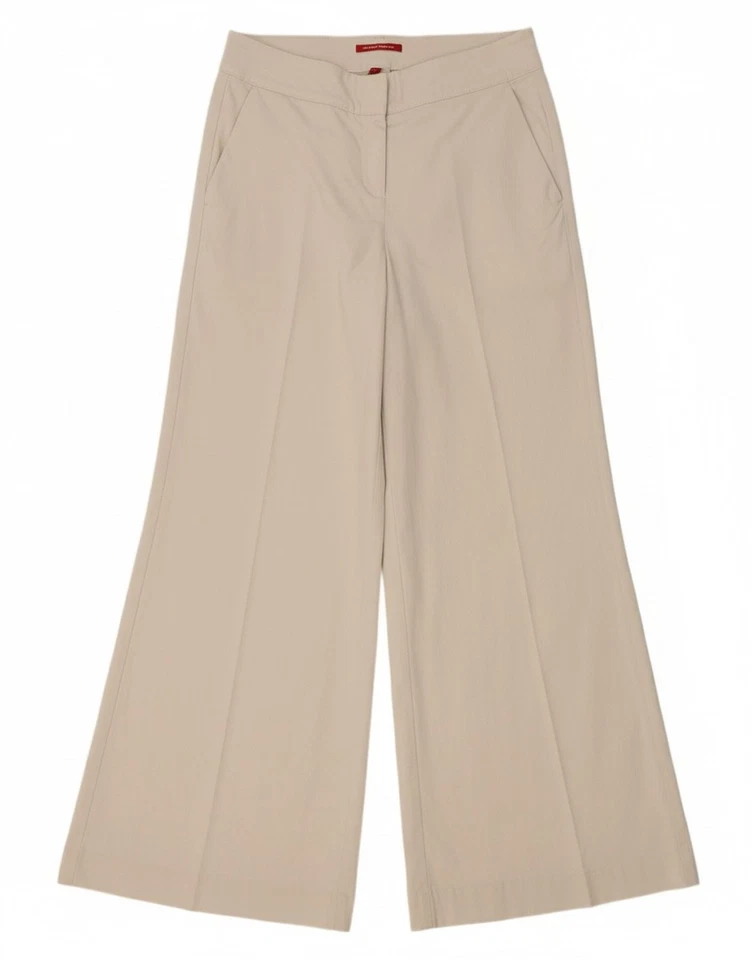 Pantalones chinos de pierna ancha MEXX para mujer Reino Unido 14 medianos W30 L31 viscosa blanca BN27 Foto 1 de 4