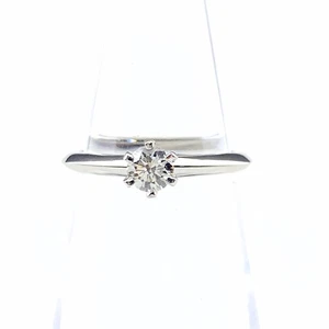 TIFFANY&Co. Anillo solitario anillo de platino diamante solitario 1P anillo de diamantes P... - Imagen 1 de 4
