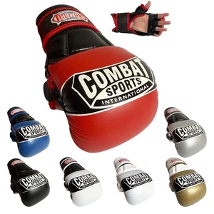 Guantes de entrenamiento de MMA Max Strike deportes de combate guantes de boxeo rojos sin dedos - Imagen 1 de 7
