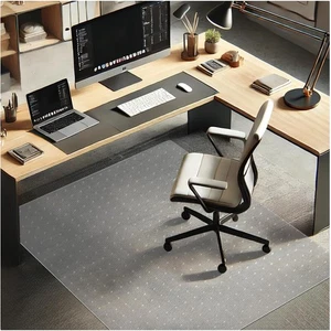 60"x48" durchsichtige Stuhlmatte für Teppich - robuster Schutz für Büroräume - Bild 1 von 9