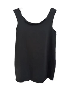 Haystacks Women's Solid Black Smooth Stretch Tank Top Size XL  MSRP $58 EUC - Picture 1 of 2