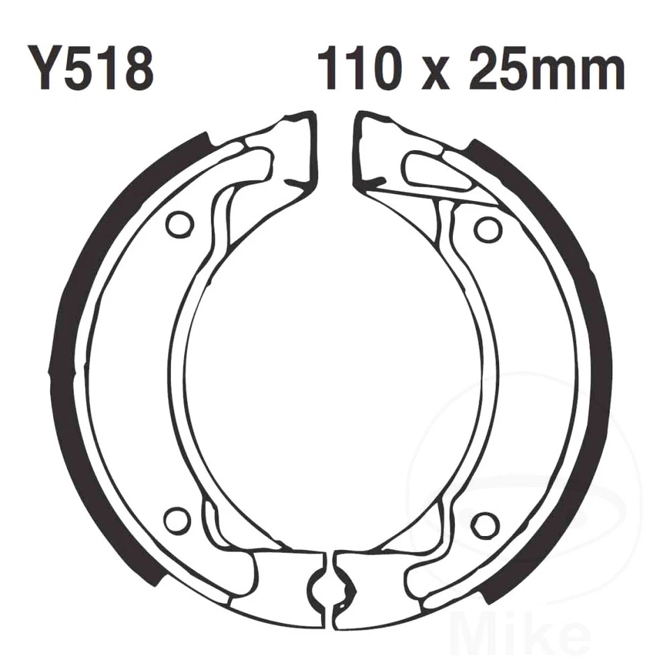 Zapatas de freno EBC ranuradas Inc resortes Y518G para Yamaha TT 225 1986-1987 Foto 1 de 1