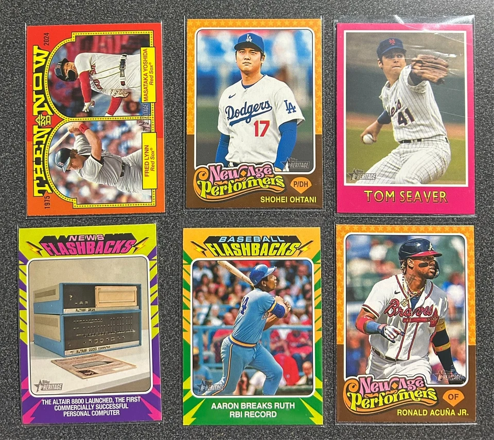 2024 Topps Heritage Inserts Pick 'Em Then&Now New Age Flashbacks Sensattions - Изображение 1 из 1