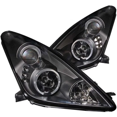 ANZO 121387 2005 fits Toyota 00-20 Celica Projector Headlights w/ Halo Black - Image 1 of 4