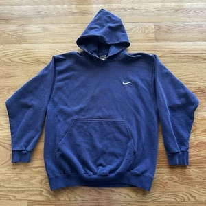 Vintage Nike Hoodie Embroidered Logo Made In USA Navy Blue Size Medium - Bild 1 von 13
