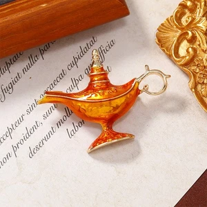 Women Breastpin Brooches Badge Eid Al Fitr Wishing Lamp Retro Alloy - Picture 1 of 1