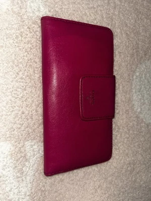 Cartera sin asas Fossil Issue #1954 cuero de vaca magenta/rosa Sydney Tab Foto 1 de 4