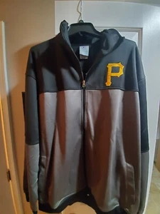 Men's Black Pittsburgh Pirates-MLB Big & Tall-2XLT Full-Zip Jacket - Picture 1 of 2