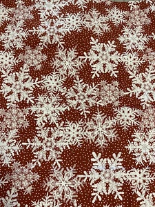 Winter Twist Collection Fabric Snowflakes on Red Yenter In The Beginning 45 x 1Y - Picture 1 of 2