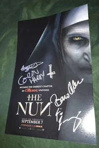 Taissa Farmiga signed The Nun poster cast x4 Bonnie Aarons Sister Corin Hardy - Picture 1 of 2