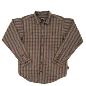 Patagonia camicia flanella a quadri uomo media con bottoni manica lunga cotone biologico - Foto 1 di 9
