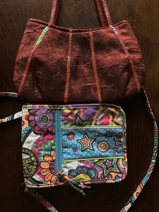 Justice Girls Colorful blue CROSSBODY BAG + pretty Maroon party PURSE free! - Picture 1 of 7