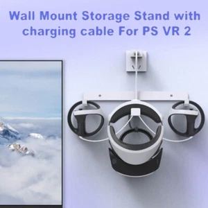 Wall Mount Bracket for PS VR2 Headset Controller Hanger Hook Space Accessories - Picture 1 of 7