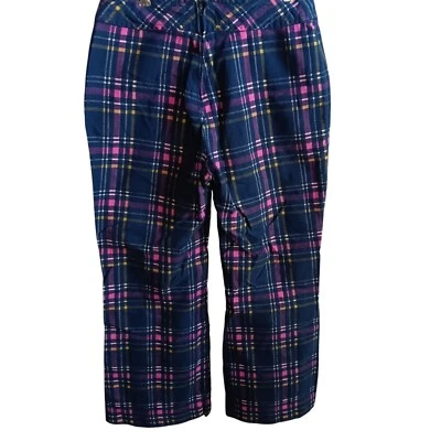 27x27 True De Colección Años 60 Mujer ROSA/AMARILLO/AZUL A CUADROS CREMALLERA TRASERA BOOTCUT MOD JEANS Foto 1 de 4