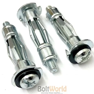 METAL HEAVY DUTY PLASTERBOARD CAVITY WALL ANCHORS, BROLLY PLUG FIXINGS TOOLS - Picture 1 of 2