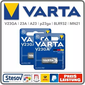 2 Alkaline Batterie Blister VARTA 23A 12V Volt p23ga 8LR932 Mn21 V23GA A23 Ø10 - Picture 1 of 1
