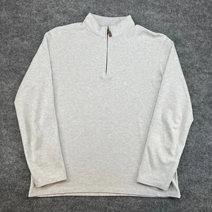 Mizzen + Main 1/4 Zip Sweater Mens XL Fairway Pullover Gray Heather - Picture 1 of 9