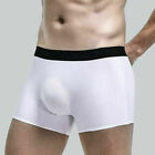 Men's Underpants Underwear Nylon Thin Shorts Seamless Boxer Briefs Sexy Trunks