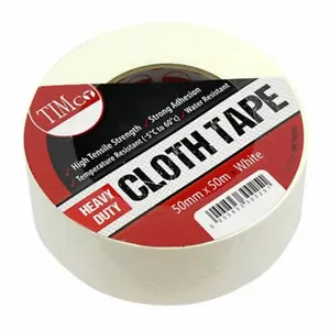 Heavy Duty Cloth Tape 50mm x 50m - White - Picture 1 of 1