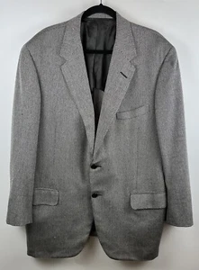 Oxxford 44R Gibbons Wool Cashmere 2 Button Herringbone Blazer Jacket Notch Lapel - Picture 1 of 17