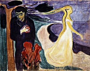 Separation by Norwegian Edvard Munch. Abstract Repro choose Canvas or Paper