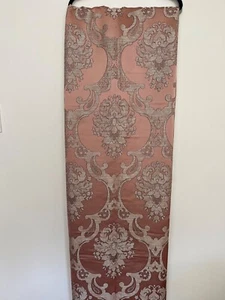 Rodeo Home Katherine Damask Curtains 2 Panel 54" x 96" Color Peach/Pink NEW - Picture 1 of 10