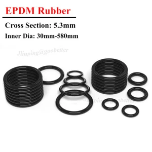 EPDM Gummi O Ringe 5.3mm Schnurstärke Innen Ø 30-580mm O-Ring Dichtung Dichtring - Picture 1 of 12