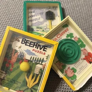 Juego De 3 Rompecabezas De Colección R. Journet Colmena Paloma Cerdos En Trébol - Imagen 1 de 7