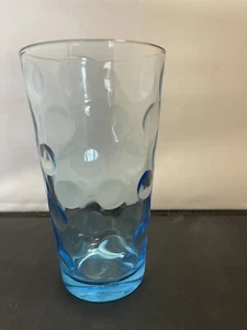 Blue Tumbler Inverted Dot Thumbprint 6 inch Tumbler VGUC - Picture 1 of 8