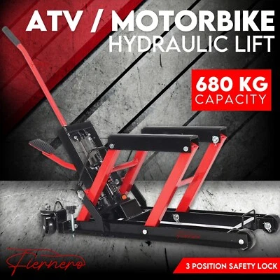 Motorcycle 680kg Bike Lift Stand Jack Hoist Atv Hydraulic Super Low Profile +S - image 1 of 4
