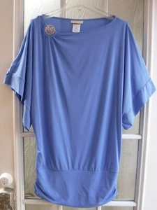 Michael Kors Crew blaue Kappe Ärmelbluse Damen *NEU MIT ETIKETT* - Bild 1 von 10