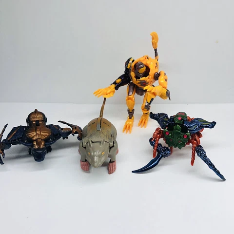 Lot Of 4 1990’s Hasbro Transformers Beast Wars , Rat, Cheetor, Predacon,Noctorro Cover