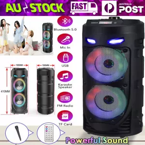 Portable Bluetooth Speaker Bass Speakers Party Speaker Stereo Subwoofer+ Mic NEW - Picture 1 of 11