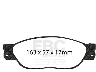 For 2000-2002 Jaguar S Type Brake Pad Set Front EBC 71476KNQC 2001 — 第 1/4 张图片