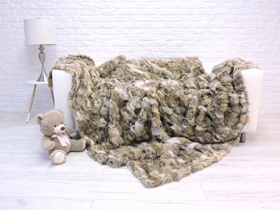 Argentinisches Fuchsfell Plaid: King Decke (86" X 78"), Echtes Fell Teppich 602 - Bild 1 von 4