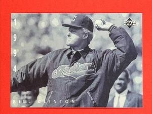 1994 Upper Deck #78 Bill Clinton 42nd U.S. President Cleveland indians Guardians - Picture 1 of 10