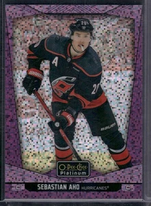 2024-25 O-Pee-Chee Platinum Sabastian Aho Violet Pixels /299 #8 - Picture 1 of 2