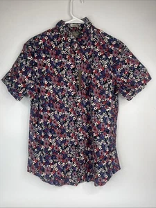 NEW J Crew Mens Classic Short Sleeve Floral Button Down Up Shirt Medium - Picture 1 of 8