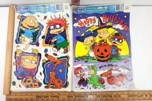 Vintage 1998 NOS RUGRATS Static Window Clings Lot of 2 Halloween Decorations - Picture 1 of 7