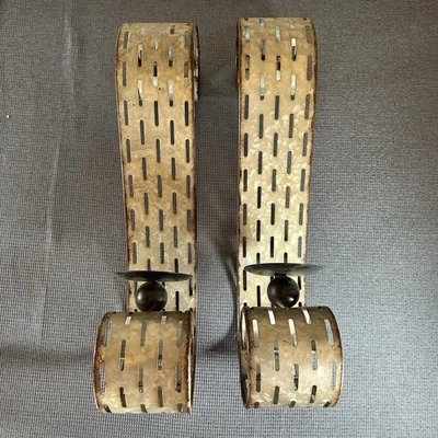 Rustic Metal Wall Hanging Candle Scone Candle Holders Farmhouse Industrial - Image 1 of 4