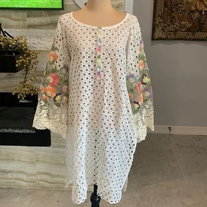 Khuda Baksh handbesticktes Tunika Top. Größe L - Bild 1 von 10