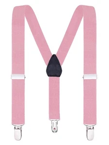Buyless Fashion Kids Adjustable Suspenders Elastic Solid Color 1 Inch - Y Back - Picture 1 of 266