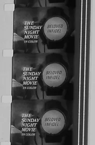 BELOVED INFIDEL TRAILER SUNDAY NIGHT MOVIE B & W 16MM FILM ROLLED NO REEL B55 - Imagen 1 de 8