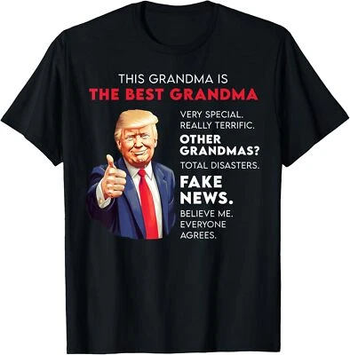 Divertida Camiseta Donald Trump Abuela Cita Abuela Conservadora Pequeña, Negra  Foto 1 de 2