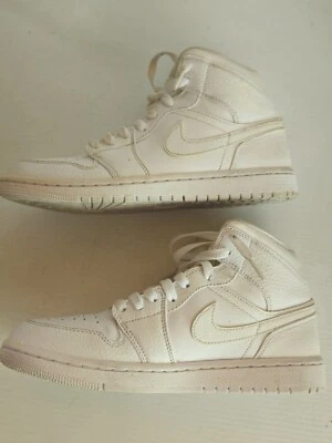 Size 8 - Jordan 1 Mid Triple White 554724-130 - Image 1 of 4