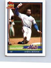 BASEBALL CARD TOPPS 1991 40th ANNIVERSARY NEW YORK METS DARYL BOSTON   NO2