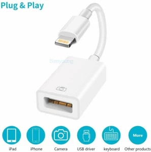 Lightning auf USB Buchse Kamera Adapter iPad Air 1 2 Mini 1 2 3 4 iPhone iOS Cam - Bild 1 von 10