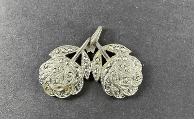 Marcasite Flower Pendant – Sterling Silver 5.5g | Hallmarked Vintage - Image 1 of 3