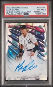 Refactor de lava autógrafo Bowman's Best Max Clark #SHAMC Shellacked 2023/50 PSA 8 - Imagen 1 de 2